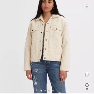 LEVI’S EX-BOYFRIEND CORDUROY SHERPA TRUCKER JACKET